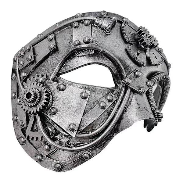 Metall Cyborg Venetiansk Maske, Maskerademaske for Halloween-kostyme
