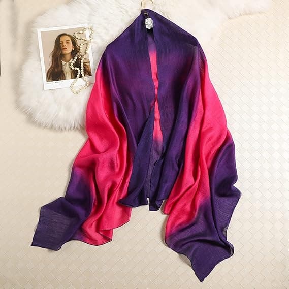 Kvinners Gradient Skjerf Stripe Lange Sjal og Wraps Lett Sol