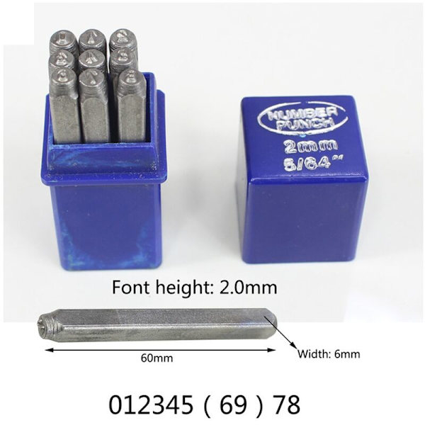 3031 Stempelsifre 2 mm