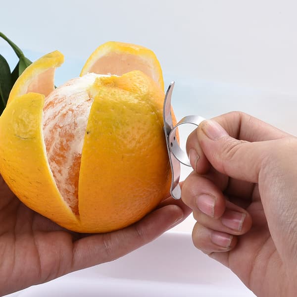 1 stk. rustfrit stål appelsinskræller stripper køkkenværktøj ringfinger stripper