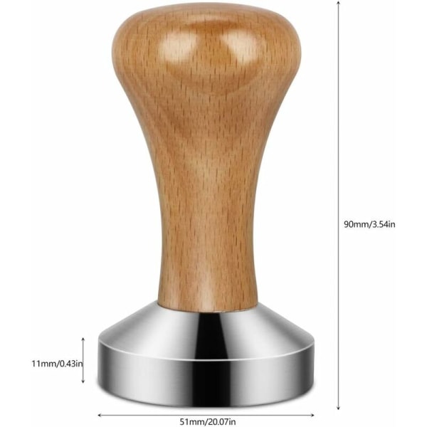 Espresso Tamper, Rustfrit Stål Kaffe Tamper Rustfrit Stål Kaffe Press