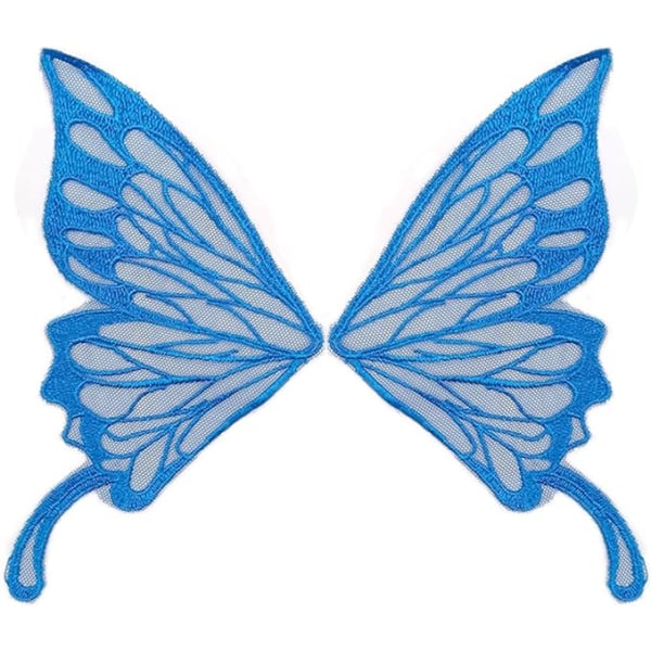 5 par Fairy Wings Sy på lapper Sommerfugl blonder Applikasjoner Tyll