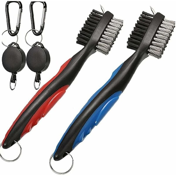 Golfbørste Retractible Groove Cleaner Dobbeltsidet Ergonomisk Design til Gol