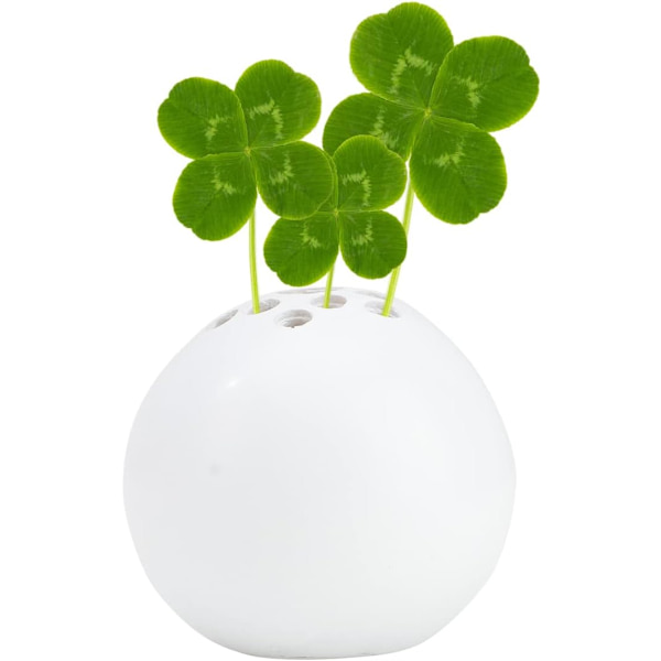 Lille håndlavet harpiks vase blomst sten borddekorationer 6cm farverige runde miniature vase med multi huller perforerede vaser kreativ moderne bordvase til hjemmet