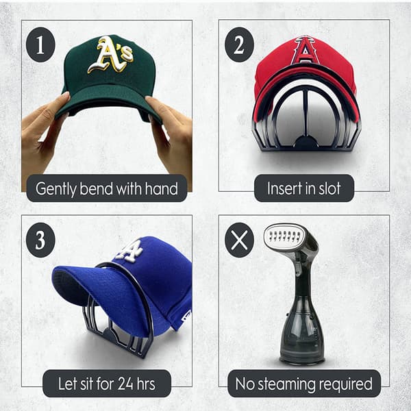 4-lags dampfri fri brem for baseball cap samlere