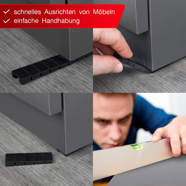 20-pack möbelkilar - 8 x 20 x 98 mm - Plast - Med integrerad för
