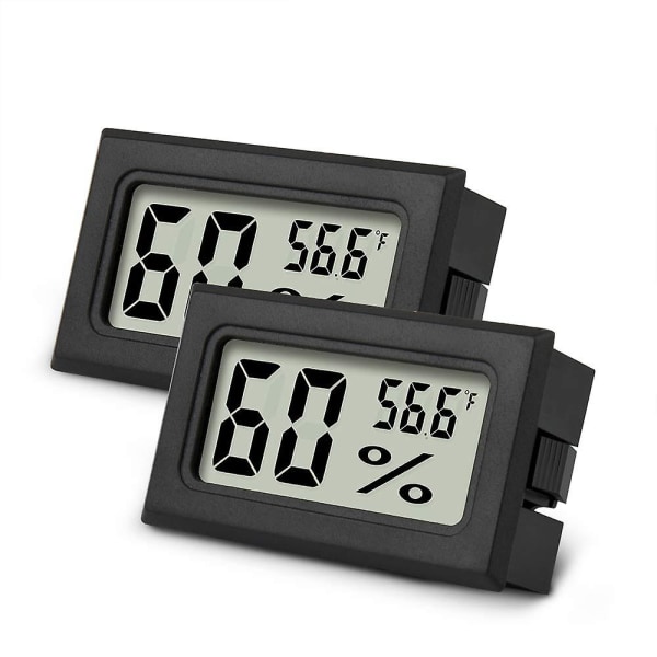 2 stk Mini Hygrotermometer Mini Digitalt Hygrotermometer, hygrotermometer Innendørs Fuktighetsmåler