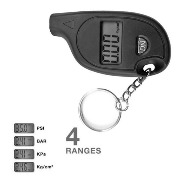 Bærbar Mini LCD-skjerm Digitalt trykkmåler for bil, sykkel, motorsykkel