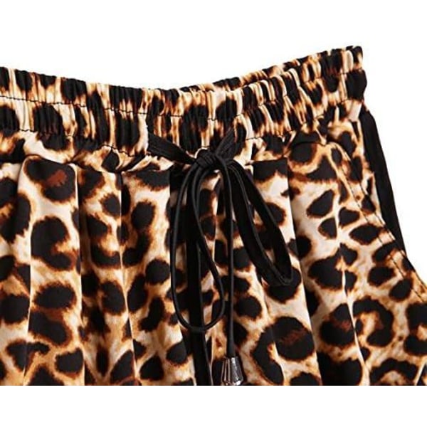 Kvinde Mode Sommer Leopard Strand Shorts Casual Korte Bukser XL