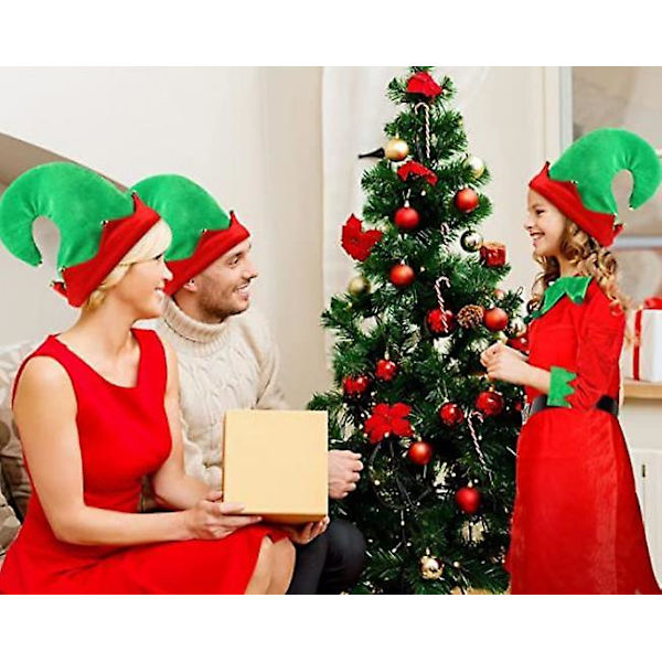 Flickors julklänning röd långärmad juloutfit set-storlek: 160