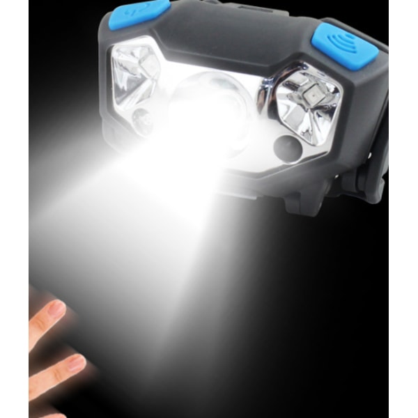 LED Hodelykt, LED Arbeidslys, Bevegelsessensor Hodelykt USB Oppladbar Vanntett Arbeidslys, 4 Lysmoduser Hodelykter