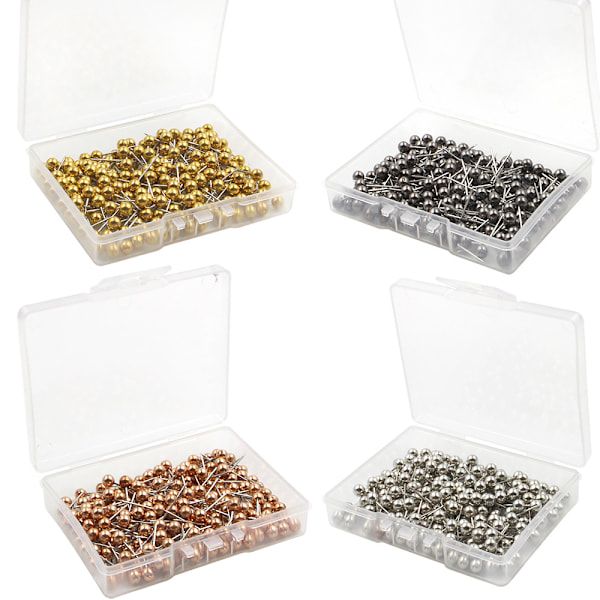 800 kpl Pääkartta Push Pins Kartta Thumbtack Pää Pin Tacks Push Pins Korkkilevyyn, Kankaan Merkinnän, Metalli Pyöreä Pää