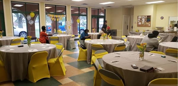 Stretch Spandex Folding Chair Cover Yellow 4pacs