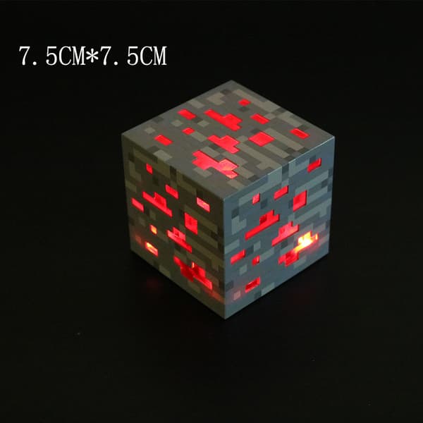 Minecraft-lys, genopladelig, dekorativt natlys