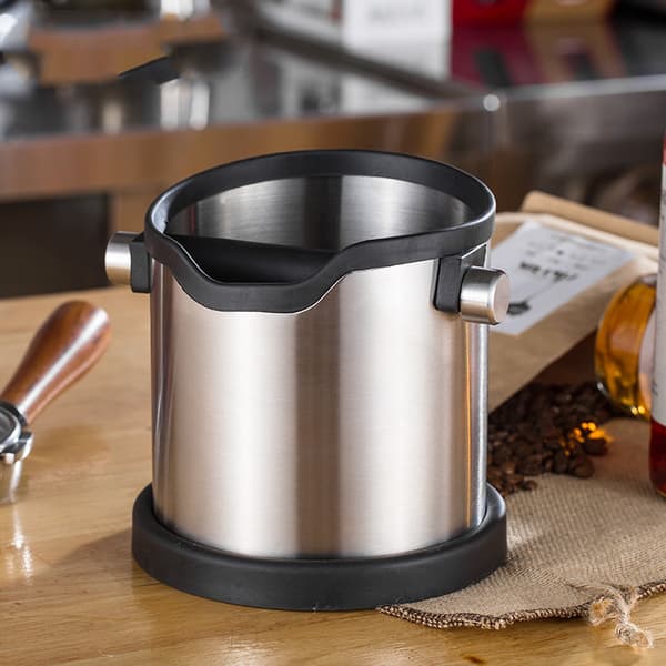 Knock box, rustfritt stål kaffebordbeholder, beholder for oppsamling av kaffegrut