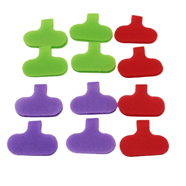 Kabelmærker af Regular, Multi-Color - Skriv på ledningsetiketter, trådmærker, kabelmærker og trådtags til kabelstyring og arrangør til elektronik, computere og mere  12 i alt