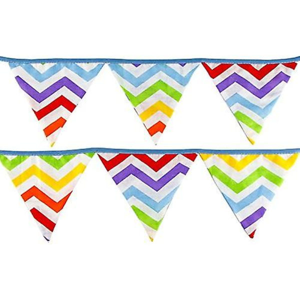 Färgglada vimplar banderoll, 3,2 m mångfärgad vimpel banderoll nylon tyg F