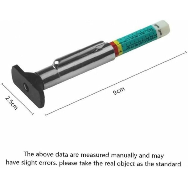 10 kpl Renkaan kulutuspinnan syvyysmittari Väri Auton kulutuspinnan testaaja Syvyys Älykäs koodattu Auto A