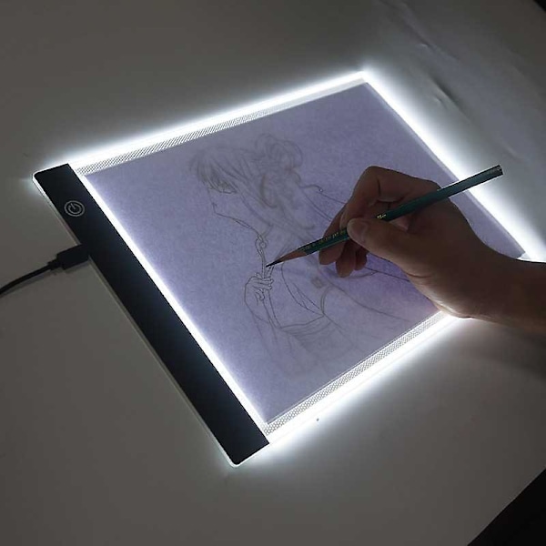 A4 LED-ljusplatta för diamantmålning, USB-driven ljusplatta, digital grafikplatta för ritplatta, konst, målningsplatta