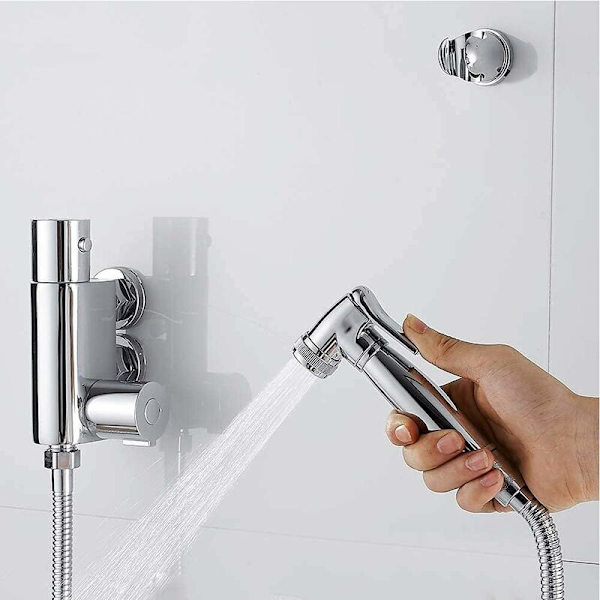 2 stk bidet spray, toalett spray toalett sprøyte for toalett rengjøring, kjæledyr bad