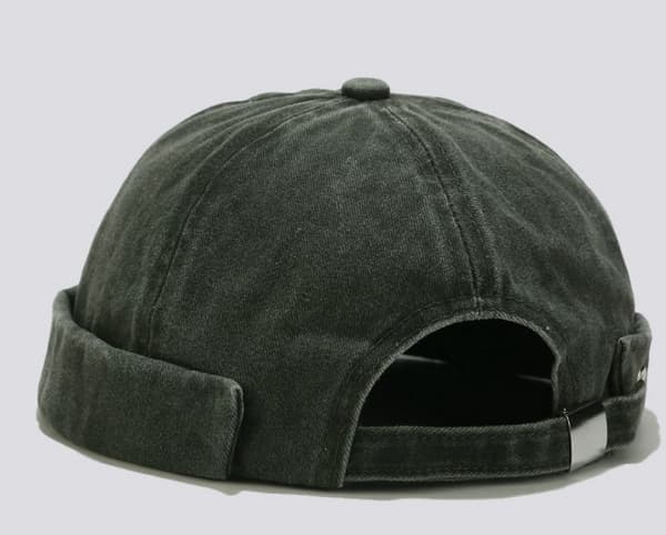 Retro vasket hat militærgrøn