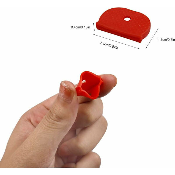 32 st nyckelskydd, 8 färger flexibla nyckelskydd universella gummiknappar