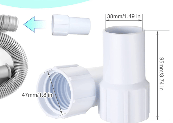 Angoily 2-pack ersättningskontakter för poolvakuumslang