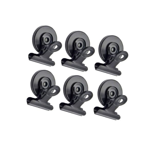 10x Magnetiske Clips - Sort Sort