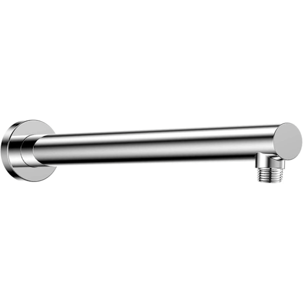 Dusjarm, Veggmontert Dusjarm 40 cm Rustfritt Stål Rund Dusjforlengelse for Regndusjhode, Polert Kromfinish
