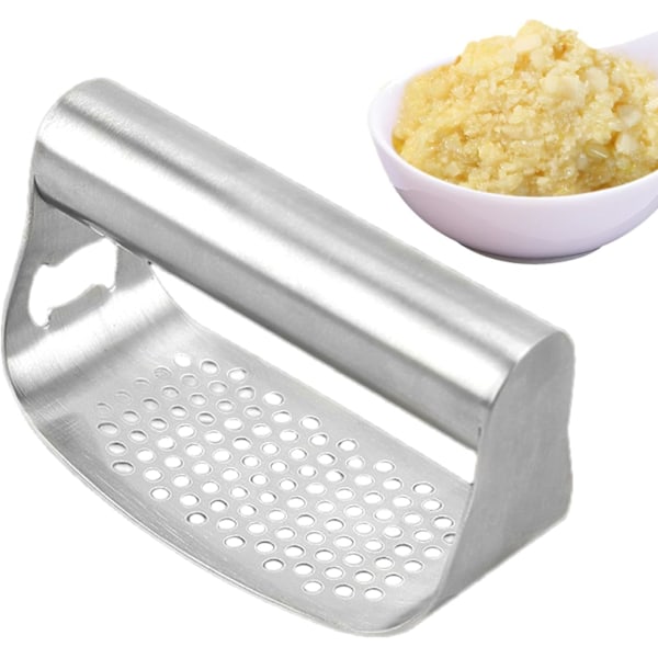 Stainless Steel Rocking Garlic Press, Stainless Steel Manual Garlic Crusher, Garlic Cutter, Garlic Press, Innovative Circular Garlic Press, Garlic Cu