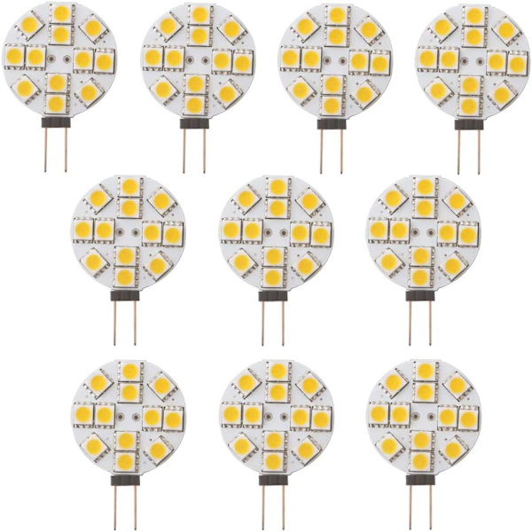 10x G4 LED-lampa Ej dimbar varmvit 2700K DC 12V ersättning