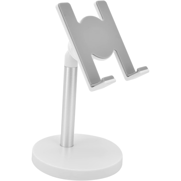 Puhelinpidike - Alumiiniseoksesta valmistettu matkapuhelinpidike pöytäkoneelle, korkea matkapuhelinpidike, yhteensopiva iOS-tabletin kanssa, hopea