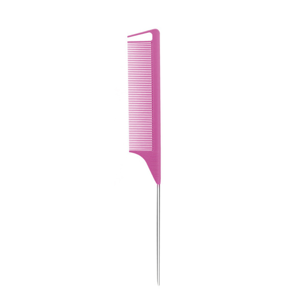 Råttsvanskammar 3PCS, Delningskammar för Flätor Hår Kolfiber värmebeständig antistatisk, för Sektionering, Delning, Styling Hår (Rosa)22*2.8cm
