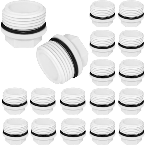 18 st Rörpluggar, Hanpluggar, Blindpluggar, Tätningspluggar, Hexagonala Kranpluggar, 3/4 Hexagonala Rörpluggar för VVS-kranar