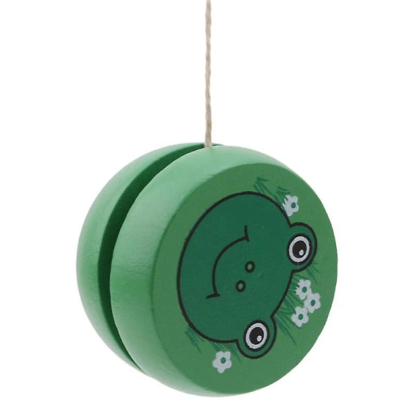 Sødt dyremønster træ yo-yo legetøj, FROG