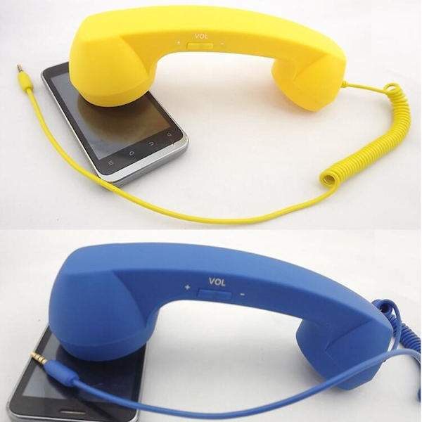 Universell retro telefonlur Strålsäker Svart