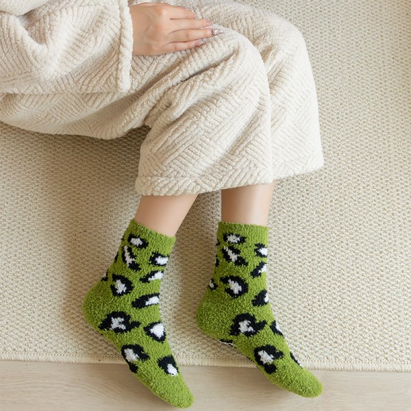 Damesokker varme tøffelsokker vintermyke sokker behagelige