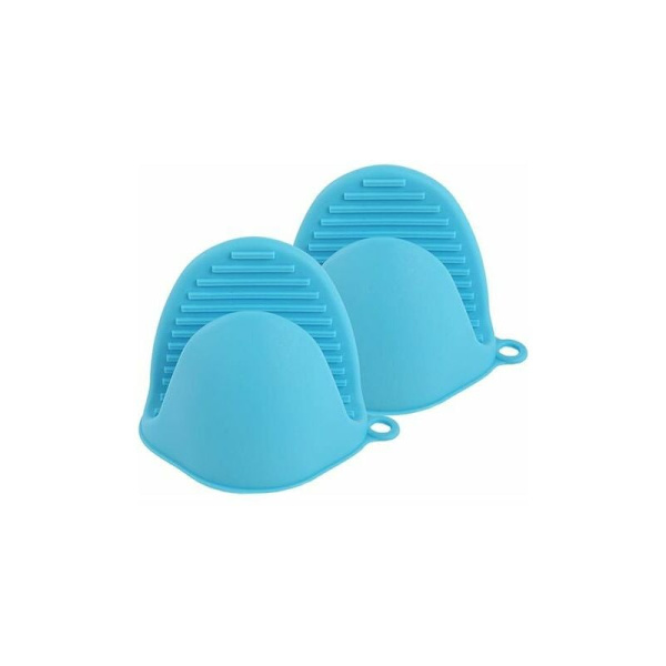 Mini tjock silikon värmebeständig ugnsvante för bakning, matlagning, grill (blå