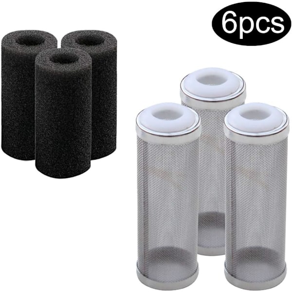 Filter Guard Mesh Protection 6 stykker Filter Inlet Sponge Aquarium Filter G