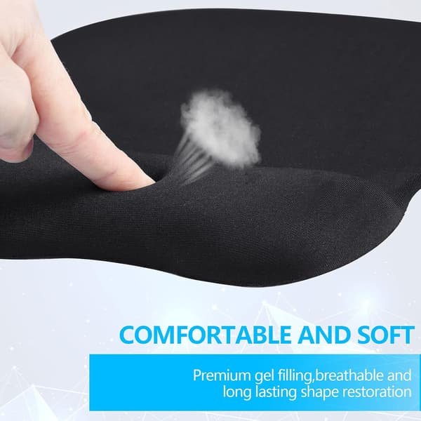 Musematte med håndleddsstøtte Ergonomisk musematte med håndleddsstøtte Komfortabel musematte for spill/arbeid Minneskum Gel datamusematte Liten musematte for kontor
