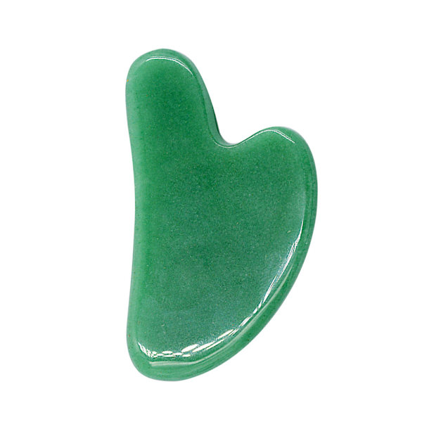 Gua Sha-værktøj til ansigtet, naturligt jade-melonsandbræt, til SPA-akupunktur-triggerpunktbehandling, Gua Sha-massageapparat (grøn)