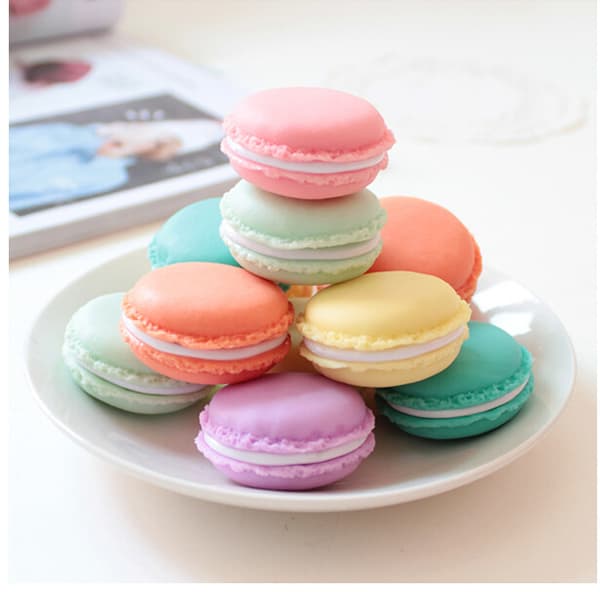 30 stk. søde Macaron Mini opbevaringsboks Smykkeæske Etui Øreringe Tra