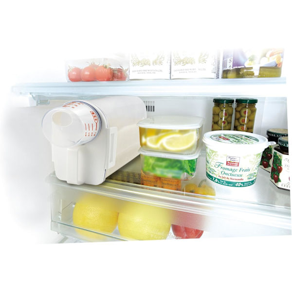 Rislåda med hällpip i plast, transparent, 2 kg