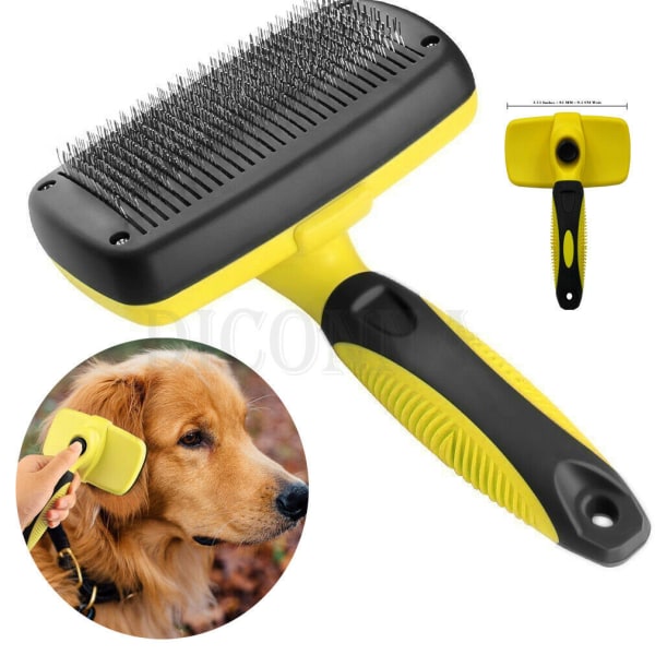 Pet Brush Dog Cat Brush, Professional Dog Detangler Kam og Langhåret Hund