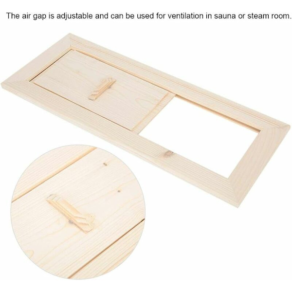 Luftventil, Basturum Basturum Luftventil Panel Luftventil Galler Bastu Utrustning Tillbehör Vent Ersättningstillbehör 34X13.5cm——,