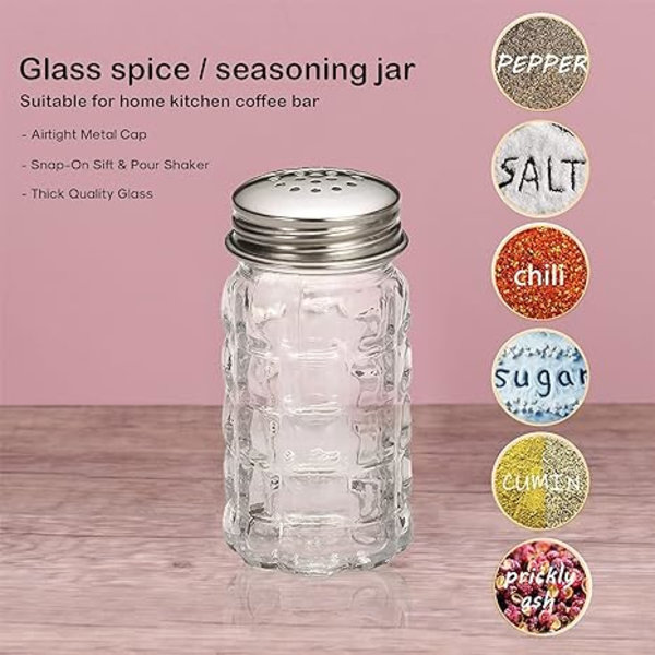 Retro Salt- og peberkværn med rustfrit stål top 7,8*4,2cm