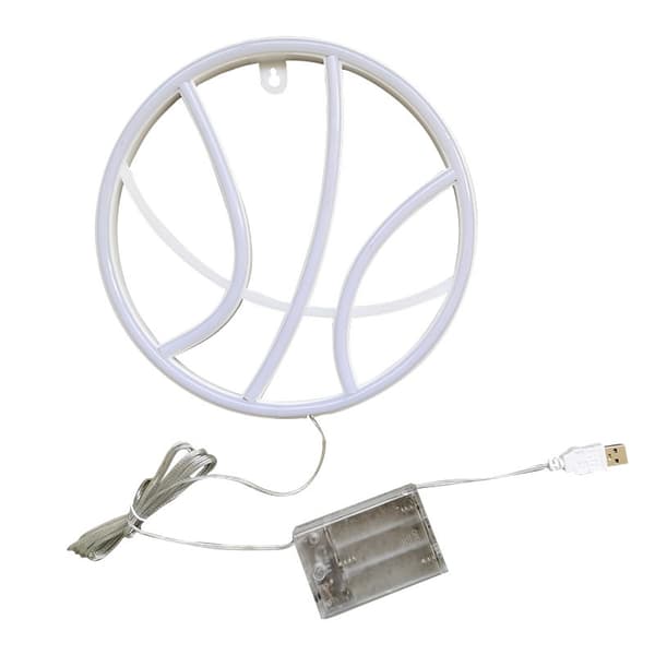 Basketboll Neonskylt, Led Neon Vägg Neonskylt USB-driven Basketb