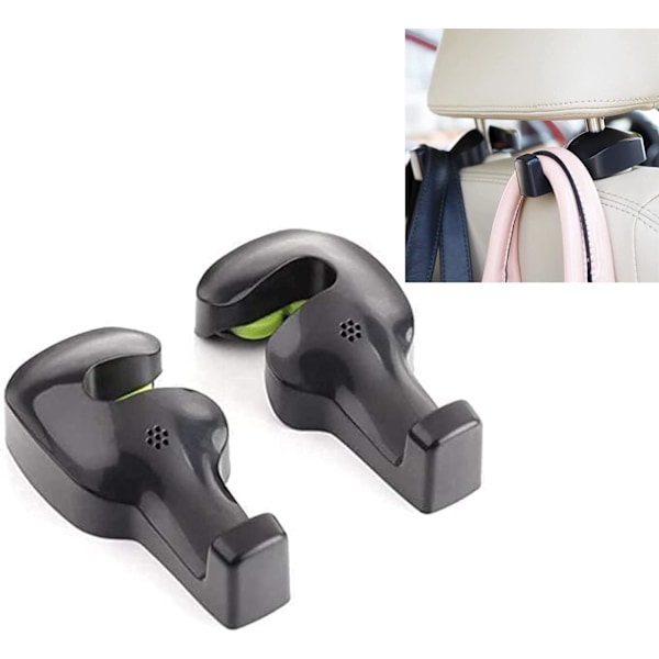 Universal Car Vehicle Seat Holder Hook for Grocery Cloth Handbag (Black -Se