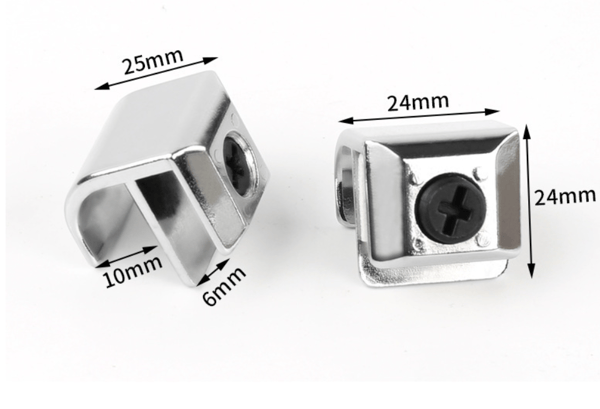 4 stycken duschdörrknoppar, glasklämmor kan hålla 3-5 mm tjockt glas, dusch