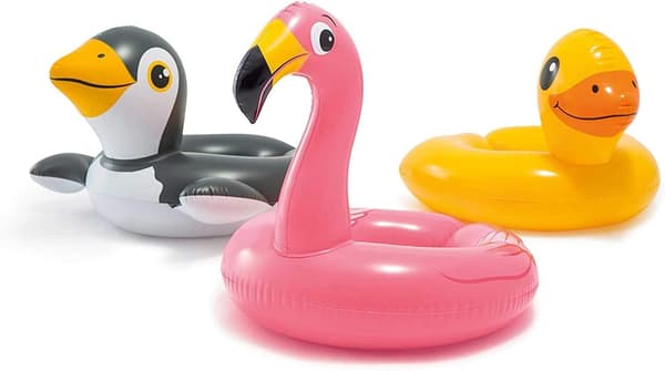 3-pakning - Dyrehode Split Ring Pool Floats Bundle